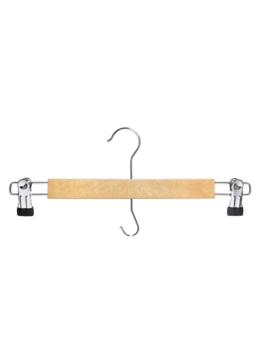 IKEA Tan Wood Pants Hanger w Metal Clips Clamps & Hook